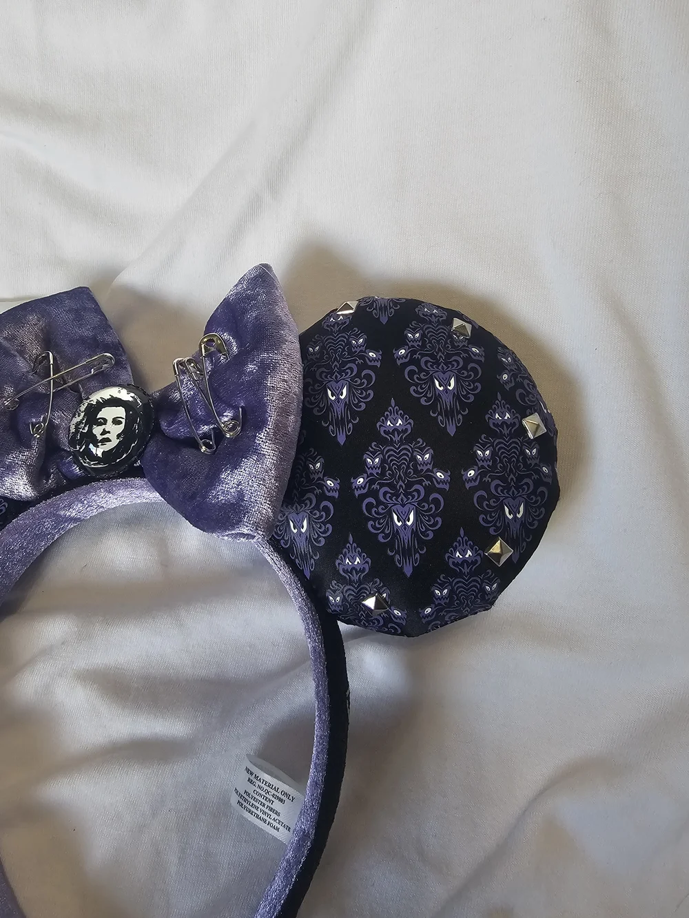 Purple Velvet Bow Minnie Mouse Haunted Mansion Ears